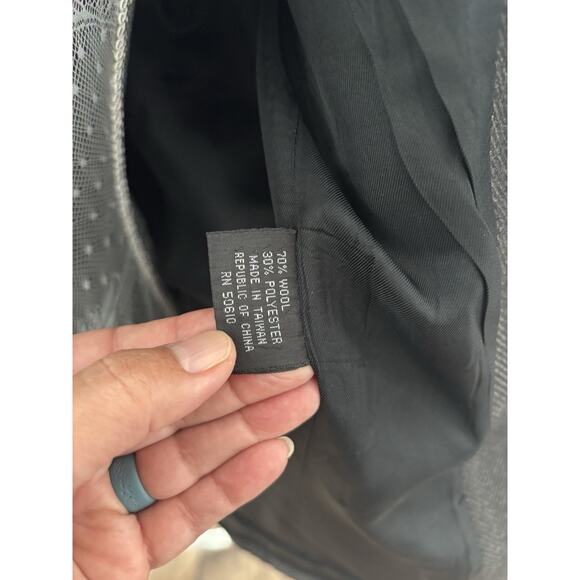 Sasson Women's Sz 6 Vintage Lined Herringbone Wool Blazer Old Money Suit Jacket - Picture 4 of 8